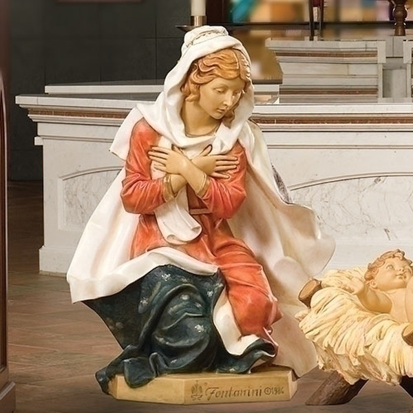 Nativity Sculptures Mary Virgin Madonna by Fontanini Large Life size